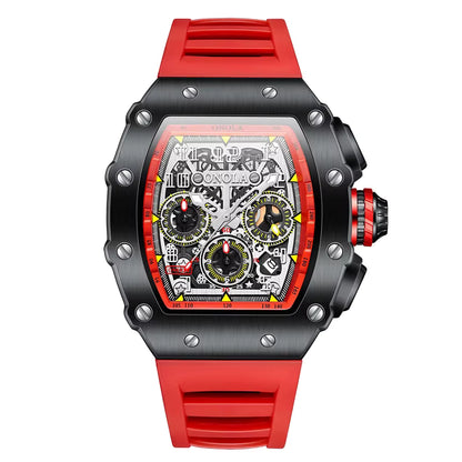 Wine Barrel Design Multifunctional Quartz Tape Waterproof Watch