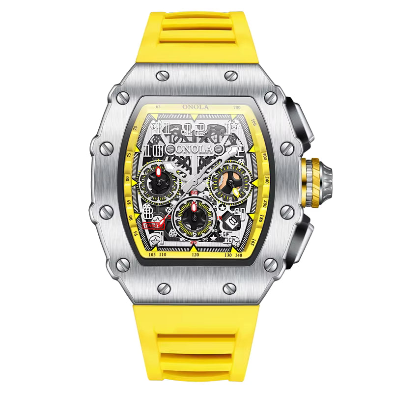 Wine Barrel Design Multifunctional Quartz Tape Waterproof Watch