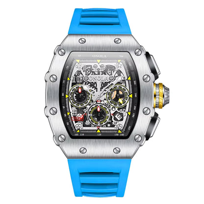 Wine Barrel Design Multifunctional Quartz Tape Waterproof Watch