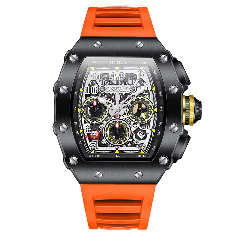 Wine Barrel Design Multifunctional Quartz Tape Waterproof Watch