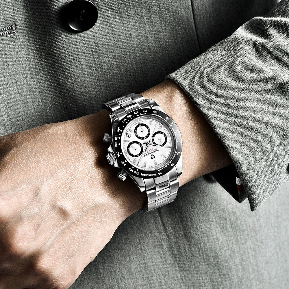 PAGANI DESIGN 2025 New PD-1644 Meteorite Dial Fashion Men Quartz Wristwatches 100M Sapphire Glass Chronograph relogio masculino