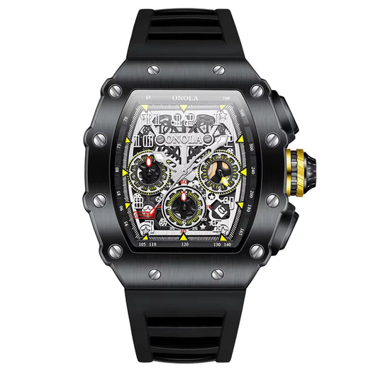 Wine Barrel Design Multifunctional Quartz Tape Waterproof Watch