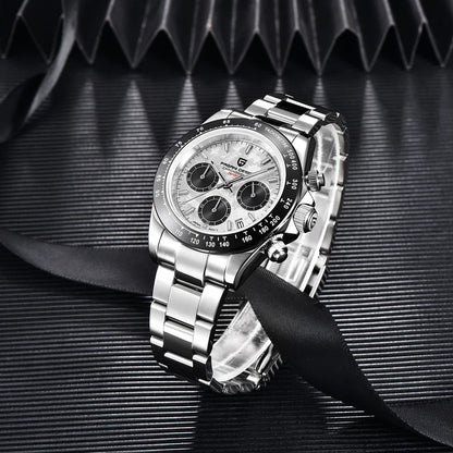 PAGANI DESIGN 2025 New PD-1644 Meteorite Dial Fashion Men Quartz Wristwatches 100M Sapphire Glass Chronograph relogio masculino