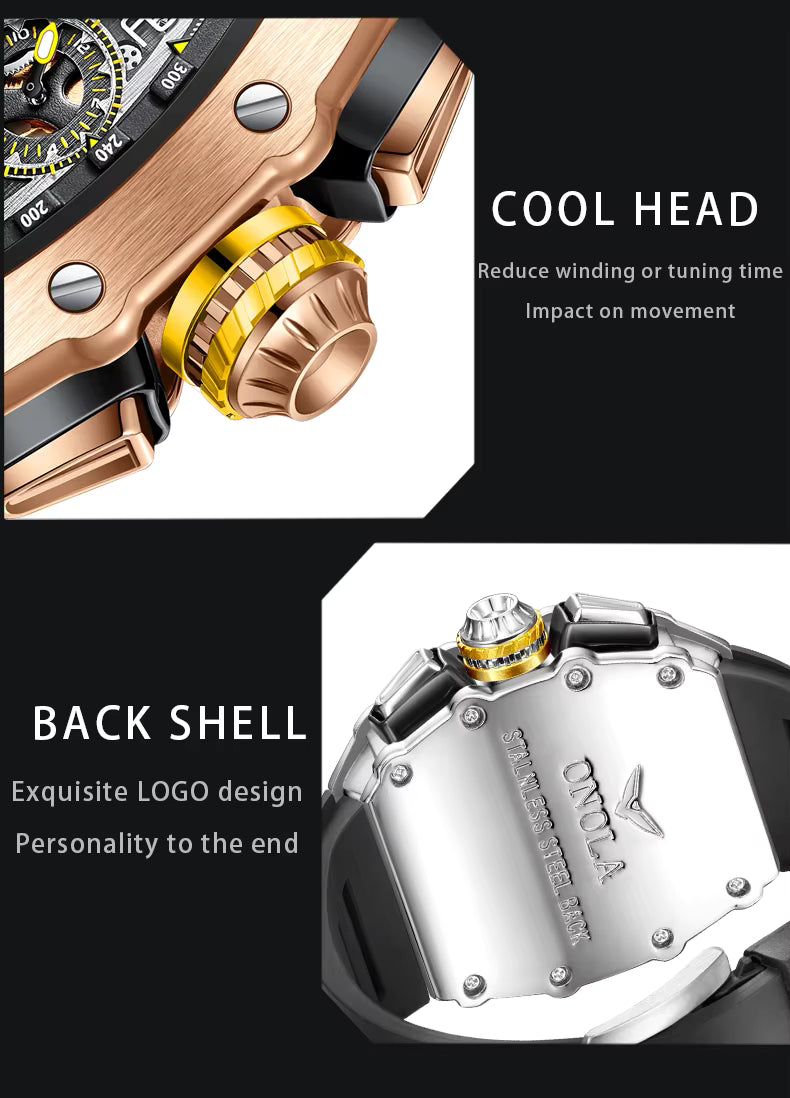 Wine Barrel Design Multifunctional Quartz Tape Waterproof Watch
