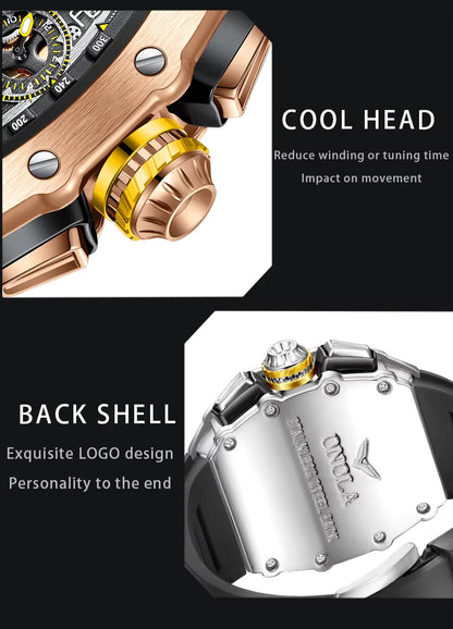 Wine Barrel Design Multifunctional Quartz Tape Waterproof Watch