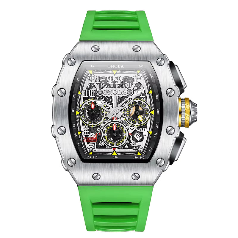 Wine Barrel Design Multifunctional Quartz Tape Waterproof Watch