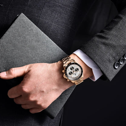 PAGANI DESIGN 2025 New PD-1644 Meteorite Dial Fashion Men Quartz Wristwatches 100M Sapphire Glass Chronograph relogio masculino