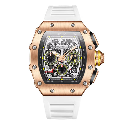 Wine Barrel Design Multifunctional Quartz Tape Waterproof Watch
