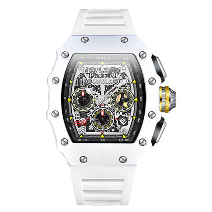 Wine Barrel Design Multifunctional Quartz Tape Waterproof Watch