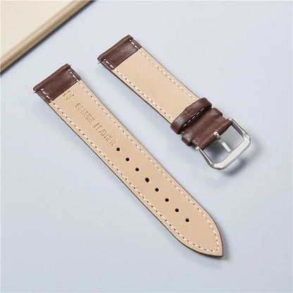 Genuine Leather Watchbands Calfskin Replace Wristwatch Straps 18mm 20mm 22mm 24mm Watch Accessories Men Women Soft Watchband