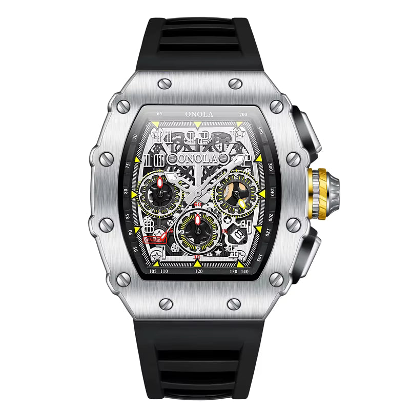 Wine Barrel Design Multifunctional Quartz Tape Waterproof Watch