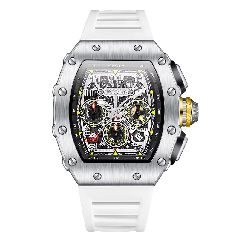 Wine Barrel Design Multifunctional Quartz Tape Waterproof Watch