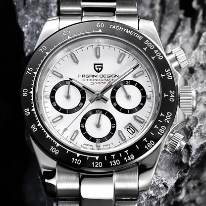 PAGANI DESIGN 2025 New PD-1644 Meteorite Dial Fashion Men Quartz Wristwatches 100M Sapphire Glass Chronograph relogio masculino