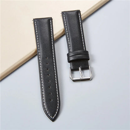 Genuine Leather Watchbands Calfskin Replace Wristwatch Straps 18mm 20mm 22mm 24mm Watch Accessories Men Women Soft Watchband