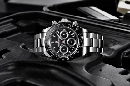 PAGANI DESIGN 2025 New PD-1644 Meteorite Dial Fashion Men Quartz Wristwatches 100M Sapphire Glass Chronograph relogio masculino