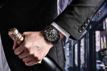 PAGANI DESIGN Men's Watches Chronograph Top Luxury Watch For Men Quartz Wristwatches Chronograph Leather Waterproof Sports Clock