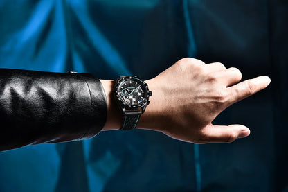 PAGANI DESIGN Men's Watches Chronograph Top Luxury Watch For Men Quartz Wristwatches Chronograph Leather Waterproof Sports Clock