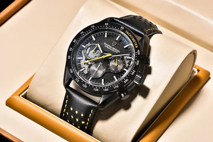 PAGANI DESIGN Men's Watches Chronograph Top Luxury Watch For Men Quartz Wristwatches Chronograph Leather Waterproof Sports Clock