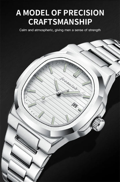 Top Luxury Square Man Watch Date Waterproof Luminous Men Wristwatch High Quality Leather Men's Quartz Watches+Box Reloj 2025 New