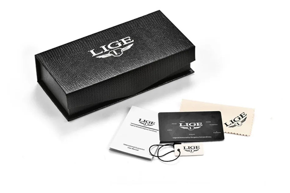 LIGE Watch For Men Top Brand Luxury Fashion Men Watch Casual Business Waterproof Chronograph Quartz Wristwatches Montre Homme
