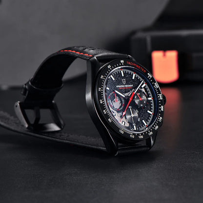 PAGANI DESIGN Men's Watches Chronograph Top Luxury Watch For Men Quartz Wristwatches Chronograph Leather Waterproof Sports Clock