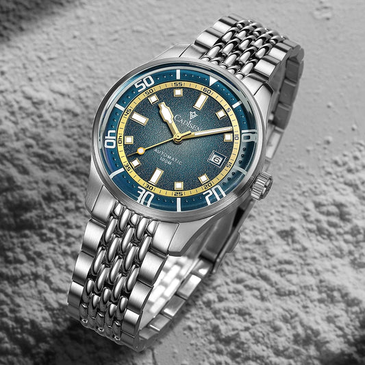 CADISEN Automatic Mechanical Watch Man Silver Business Casual Waterproof Watch Japan MIYOTA 8215 Movement Luminous Men's Watch