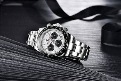 40mm New V2 PAGANI DESIGN Men's Quartz Watches Sapphire Retro Chronograph Stainless Steel Waterproof Watch Men Relogio Masculino