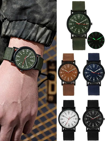 Fashion Mens Nylon Watches Luxury Men Army Military Quartz Watch Calendar Date Wristwatch Relogio Masculino Reloj Hombre