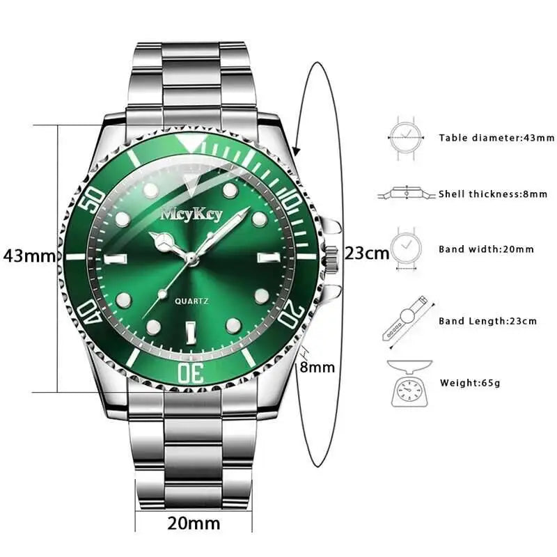 Luxury Large Dial Men Business Watches Fashion Male Quartz Watch Clock Sports Wristwatch Reloj Hombre
