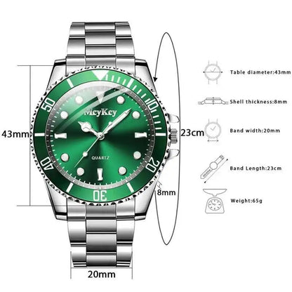 Luxury Large Dial Men Business Watches Fashion Male Quartz Watch Clock Sports Wristwatch Reloj Hombre