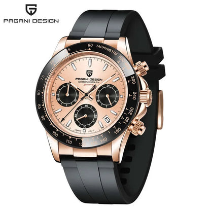 PAGANI DESIGN 2025 New PD-1644 Meteorite Dial Fashion Men Quartz Wristwatches 100M Sapphire Glass Chronograph relogio masculino