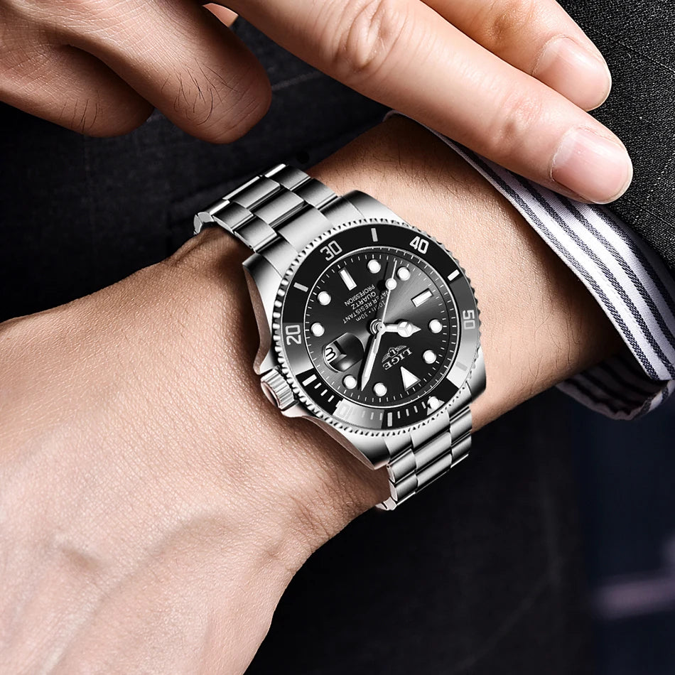 LIGE Watch For Men Top Brand Luxury Fashion Men Watch Casual Business Waterproof Chronograph Quartz Wristwatches Montre Homme