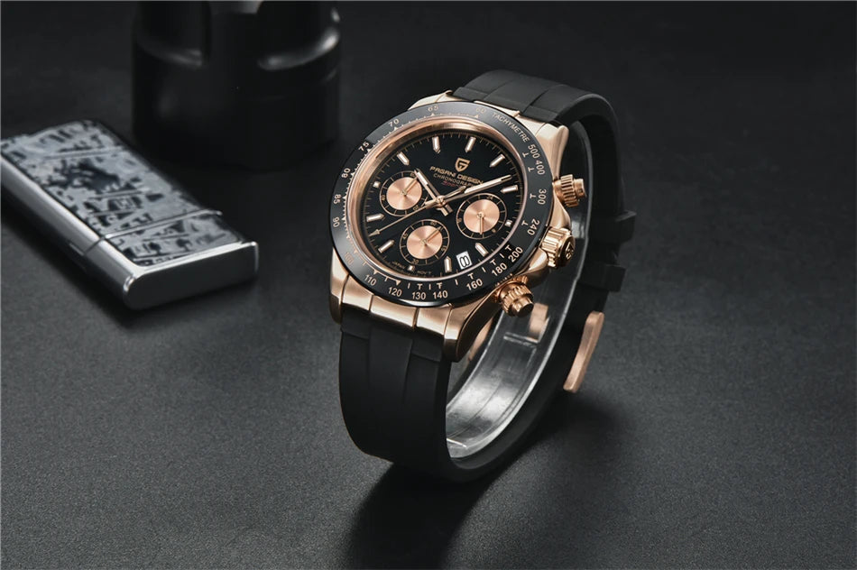 40mm New V2 PAGANI DESIGN Men's Quartz Watches Sapphire Retro Chronograph Stainless Steel Waterproof Watch Men Relogio Masculino