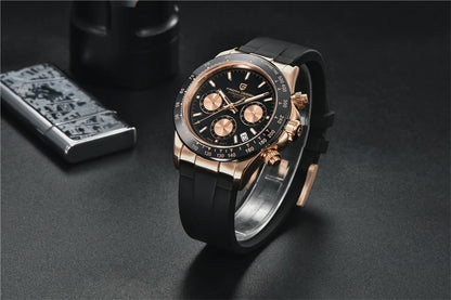 40mm New V2 PAGANI DESIGN Men's Quartz Watches Sapphire Retro Chronograph Stainless Steel Waterproof Watch Men Relogio Masculino
