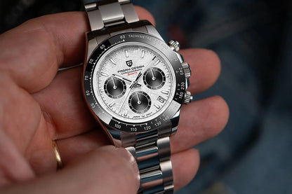 PAGANI DESIGN 2025 New PD-1644 Meteorite Dial Fashion Men Quartz Wristwatches 100M Sapphire Glass Chronograph relogio masculino