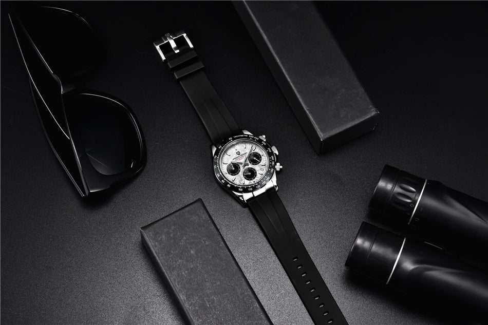 40mm New V2 PAGANI DESIGN Men's Quartz Watches Sapphire Retro Chronograph Stainless Steel Waterproof Watch Men Relogio Masculino