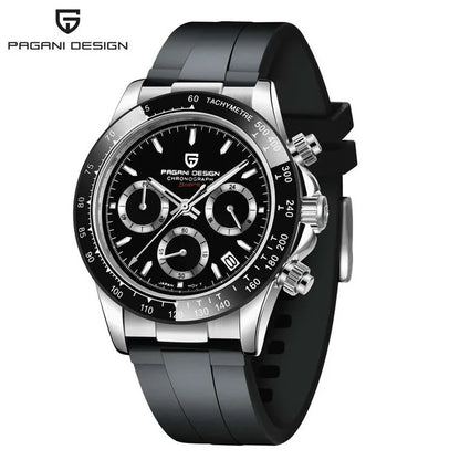 PAGANI DESIGN 2025 New PD-1644 Meteorite Dial Fashion Men Quartz Wristwatches 100M Sapphire Glass Chronograph relogio masculino