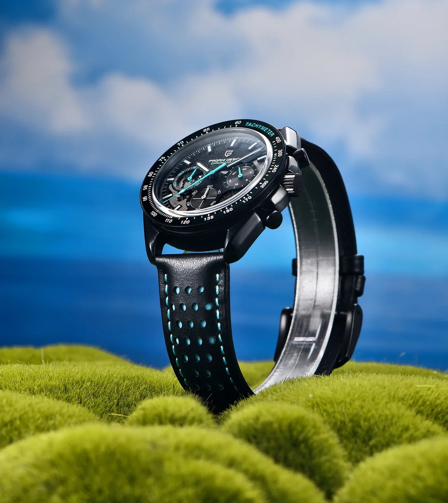 PAGANI DESIGN Men's Watches Chronograph Top Luxury Watch For Men Quartz Wristwatches Chronograph Leather Waterproof Sports Clock