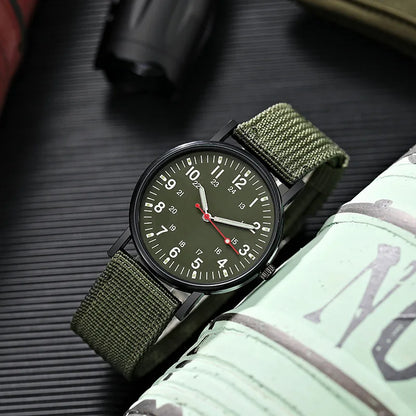 Fashion Mens Nylon Watches Luxury Men Army Military Quartz Watch Calendar Date Wristwatch Relogio Masculino Reloj Hombre
