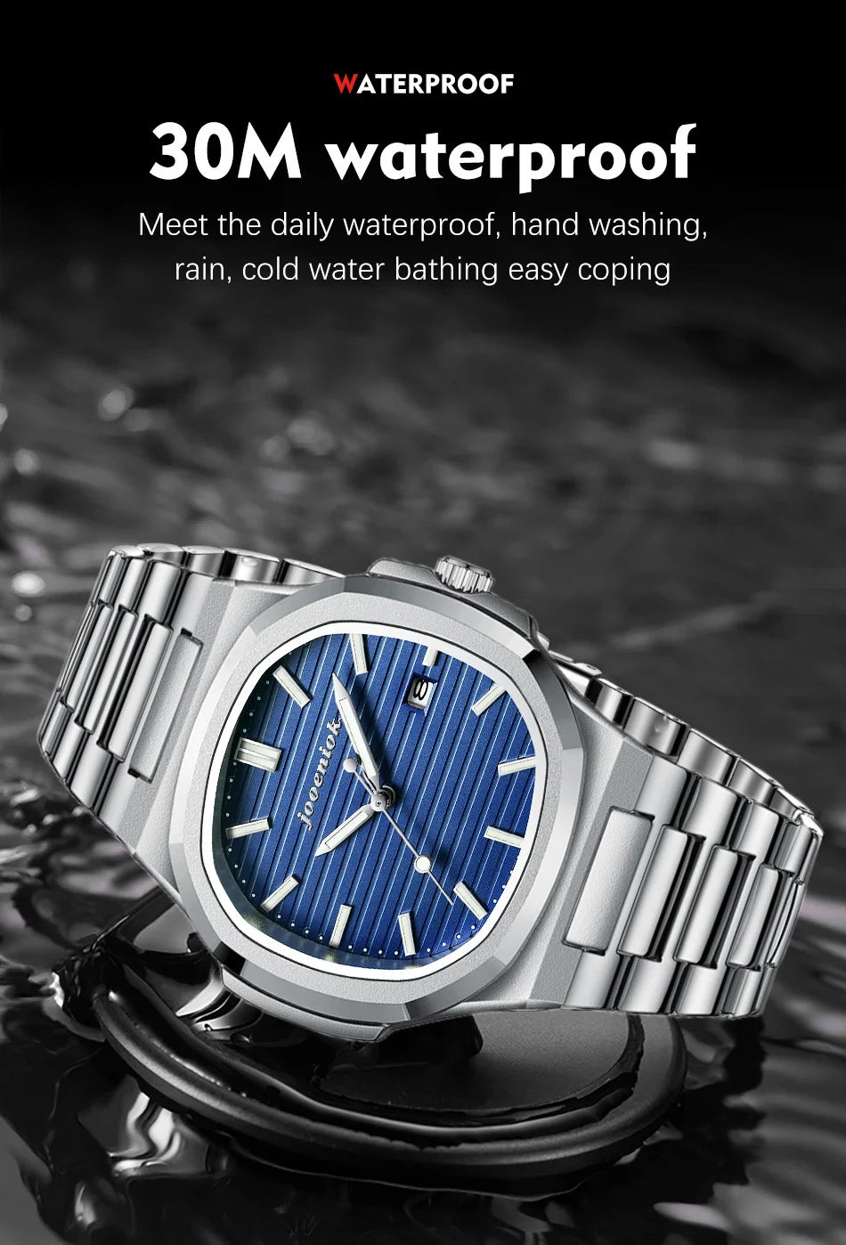 Top Luxury Square Man Watch Date Waterproof Luminous Men Wristwatch High Quality Leather Men's Quartz Watches+Box Reloj 2025 New