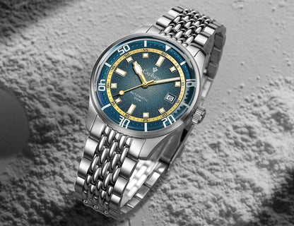 CADISEN Automatic Mechanical Watch Man Silver Business Casual Waterproof Watch Japan MIYOTA 8215 Movement Luminous Men's Watch