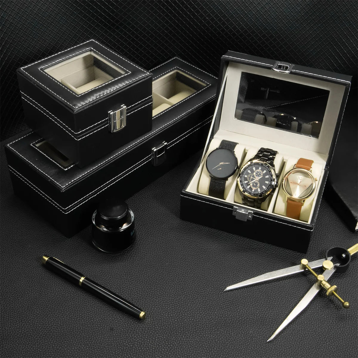 Luxury Leather Display Storage Collection