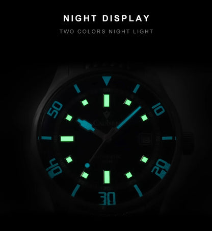 CADISEN Automatic Mechanical Watch Man Silver Business Casual Waterproof Watch Japan MIYOTA 8215 Movement Luminous Men's Watch