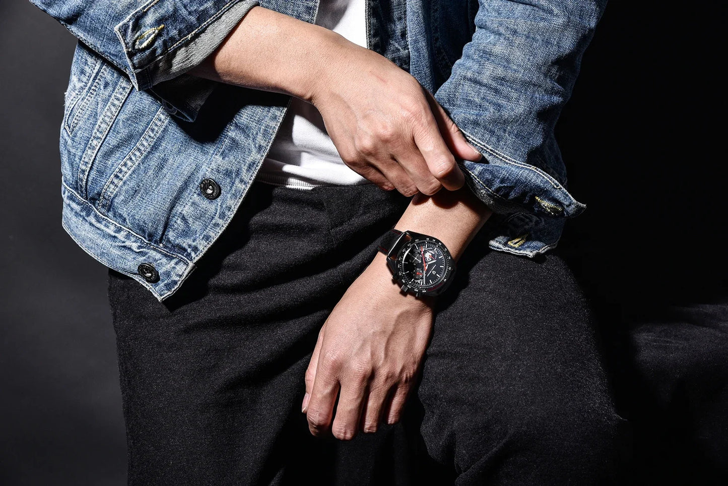 PAGANI DESIGN Men's Watches Chronograph Top Luxury Watch For Men Quartz Wristwatches Chronograph Leather Waterproof Sports Clock