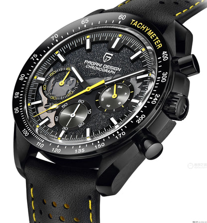 PAGANI DESIGN Men's Watches Chronograph Top Luxury Watch For Men Quartz Wristwatches Chronograph Leather Waterproof Sports Clock