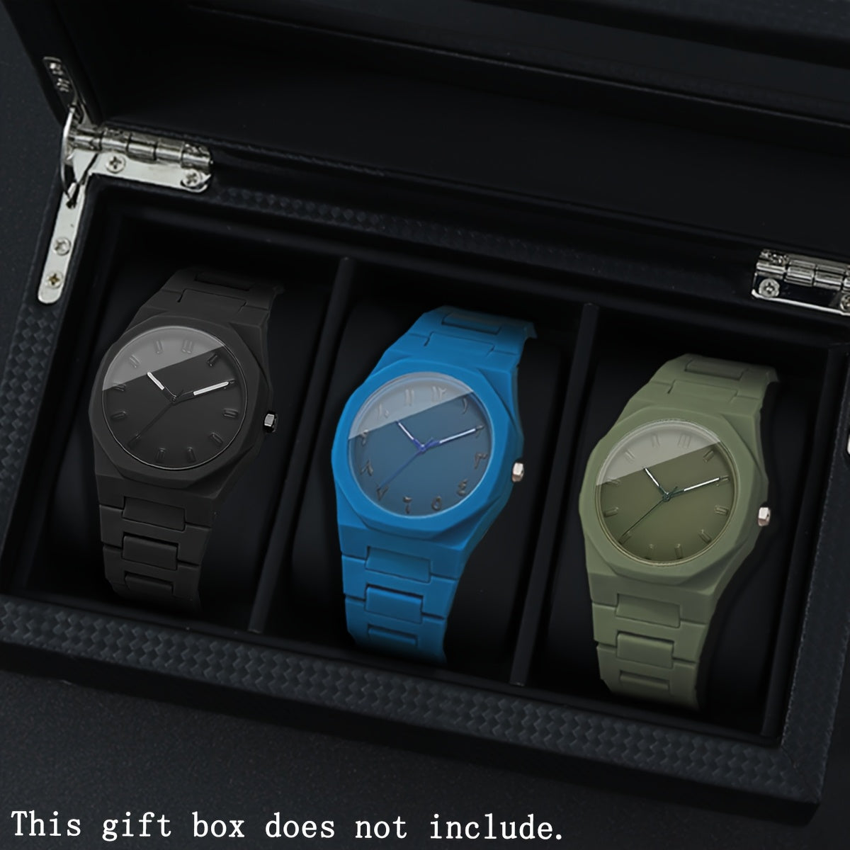 3pcs/set Quartz Watches for Men Minimalist Dial, Analog Arabic Numeral Mens Watch Casual Sports Style, Perfect for Daily Wear Mens Watches Ideal Gift for Birthdays, Valentine's Day, Halloween, Thanksgiving, And Christmas Relo