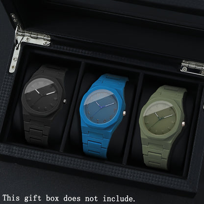 3pcs/set Quartz Watches for Men Minimalist Dial, Analog Arabic Numeral Mens Watch Casual Sports Style, Perfect for Daily Wear Mens Watches Ideal Gift for Birthdays, Valentine's Day, Halloween, Thanksgiving, And Christmas Relo
